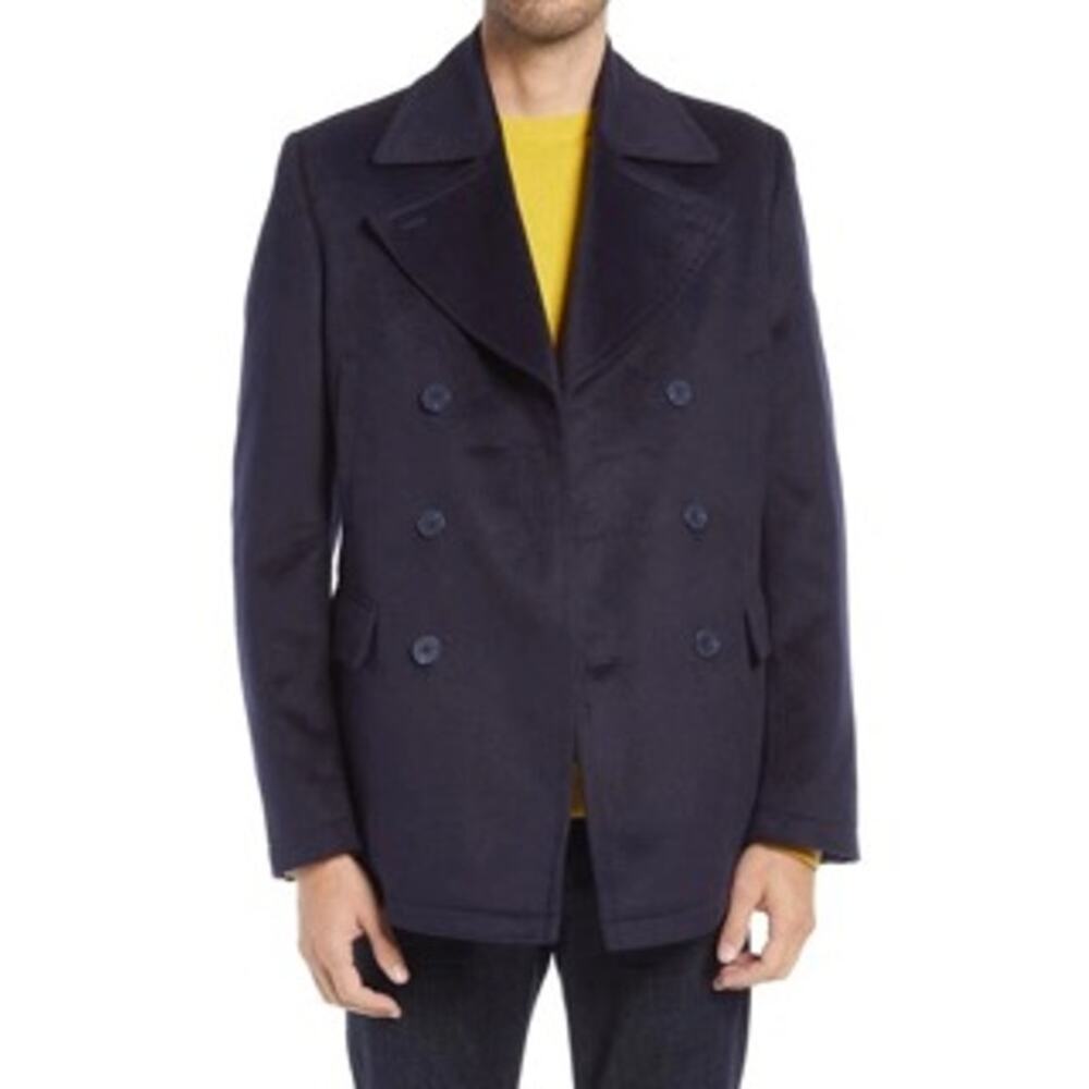 Nordstrom Double Breasted Peacoat Navy Size XL bLAZER jacket coat NEW $199